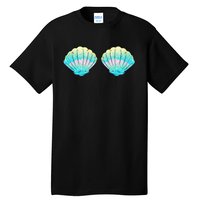 funny Mermaid Sea Shell Bra Birthday Tall T-Shirt