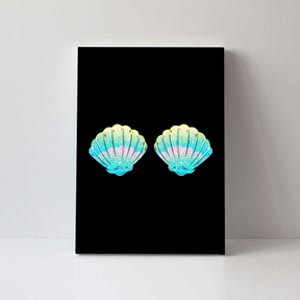 funny Mermaid Sea Shell Bra Birthday Canvas