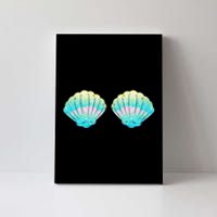 funny Mermaid Sea Shell Bra Birthday Canvas