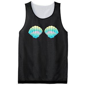 funny Mermaid Sea Shell Bra Birthday Mesh Reversible Basketball Jersey Tank