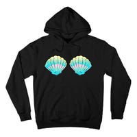 funny Mermaid Sea Shell Bra Birthday Tall Hoodie