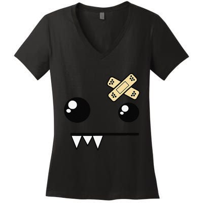 Funny Monster Scene Emo Design Gift Women's V-Neck T-Shirt