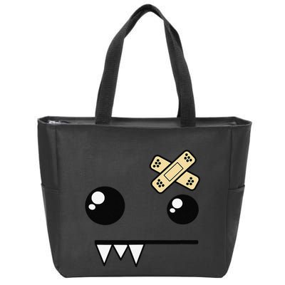 Funny Monster Scene Emo Design Gift Zip Tote Bag