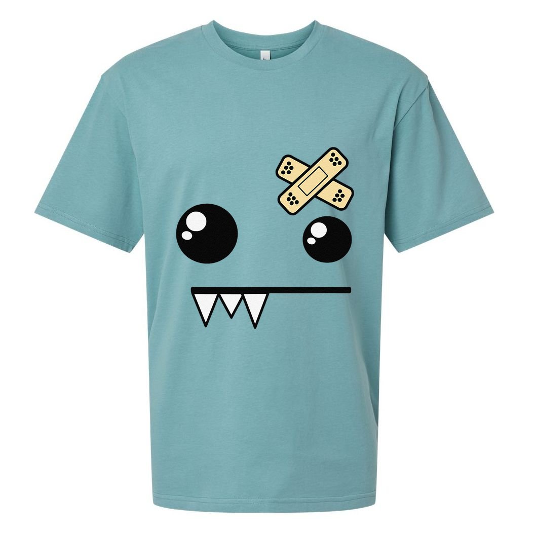 Funny Monster Scene Emo Design Gift Sueded Cloud Jersey T-Shirt