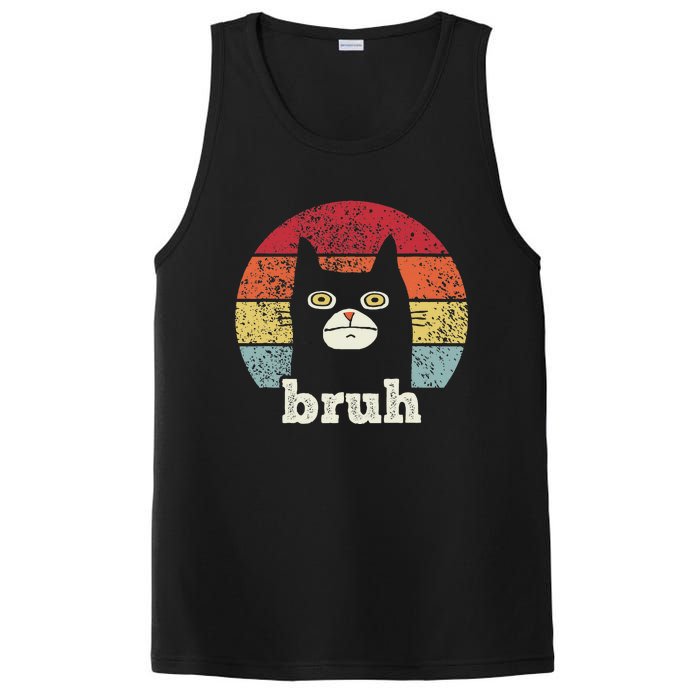 Funny Meme Saying Bruh With Cat Greetings Ns PosiCharge Competitor Tank