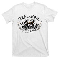 Feral Moms Social Club Women Funny Raccoon Fall Autumn Cute T-Shirt