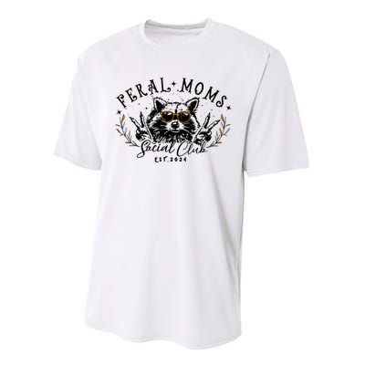 Feral Moms Social Club Women Funny Raccoon Fall Autumn Cute Performance Sprint T-Shirt