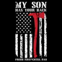 Firefighter My Son Has Your Proud Firefighter Dad American Apron