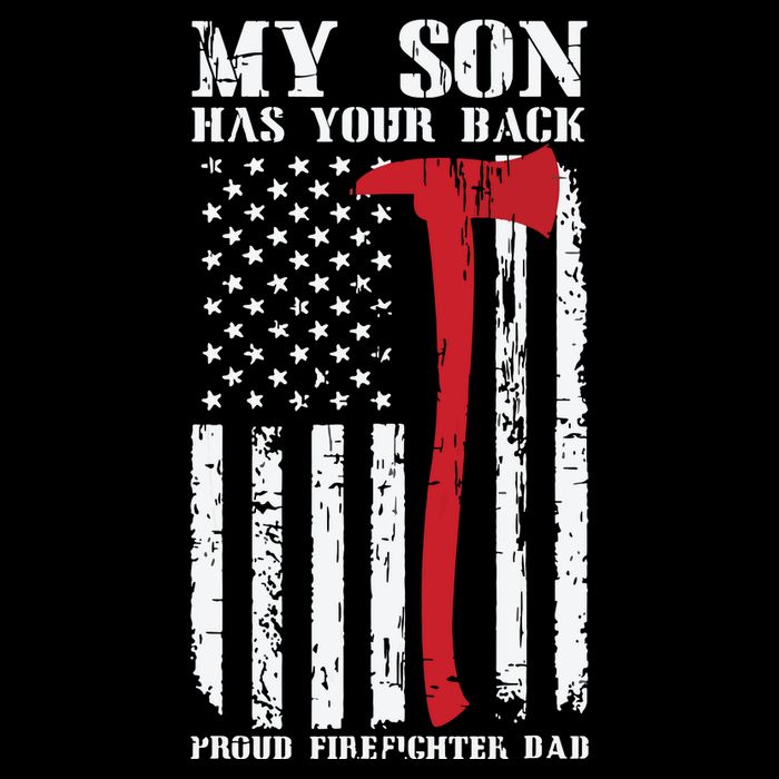 Firefighter My Son Has Your Proud Firefighter Dad American Apron