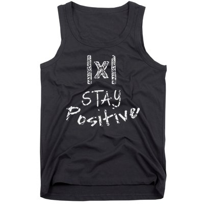 Funny Math Stay Positive Absolute Value Mathematics Algebra Tank Top