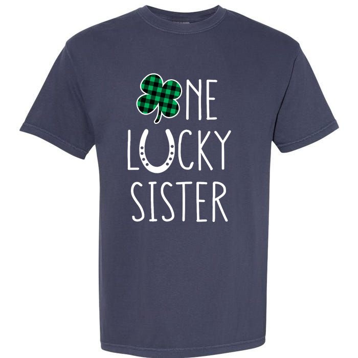 Family Matching St Patricks Day Girl One Lucky Sister Teens Garment-Dyed Heavyweight T-Shirt