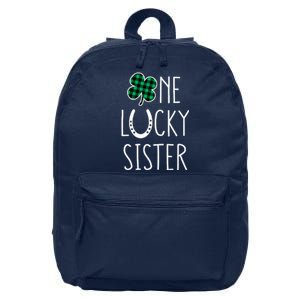 Family Matching St Patricks Day Girl One Lucky Sister Teens 16 in Basic Backpack