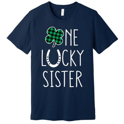 Family Matching St Patricks Day Girl One Lucky Sister Teens Premium T-Shirt