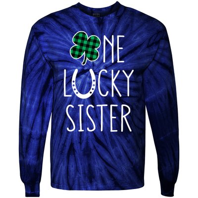 Family Matching St Patricks Day Girl One Lucky Sister Teens Tie-Dye Long Sleeve Shirt