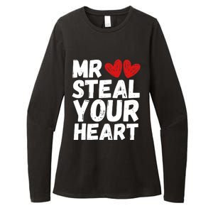 Funny Mr Steal Your Heart Valentines Day Boy Womens CVC Long Sleeve Shirt