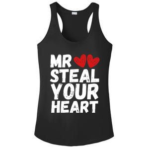 Funny Mr Steal Your Heart Valentines Day Boy Ladies PosiCharge Competitor Racerback Tank