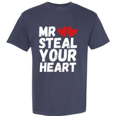 Funny Mr Steal Your Heart Valentines Day Boy Garment-Dyed Heavyweight T-Shirt