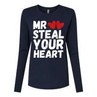 Funny Mr Steal Your Heart Valentines Day Boy Womens Cotton Relaxed Long Sleeve T-Shirt