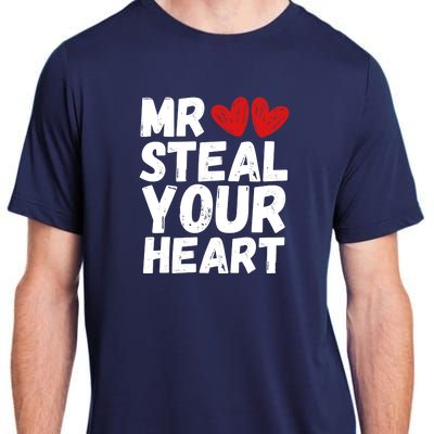 Funny Mr Steal Your Heart Valentines Day Boy Adult ChromaSoft Performance T-Shirt