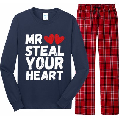 Funny Mr Steal Your Heart Valentines Day Boy Long Sleeve Pajama Set