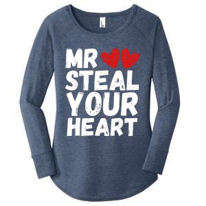 Funny Mr Steal Your Heart Valentines Day Boy Women's Perfect Tri Tunic Long Sleeve Shirt