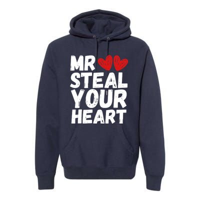 Funny Mr Steal Your Heart Valentines Day Boy Premium Hoodie