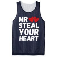 Funny Mr Steal Your Heart Valentines Day Boy Mesh Reversible Basketball Jersey Tank