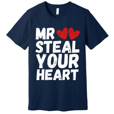 Funny Mr Steal Your Heart Valentines Day Boy Premium T-Shirt