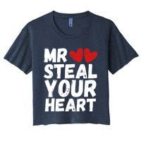 Funny Mr Steal Your Heart Valentines Day Boy Women's Crop Top Tee