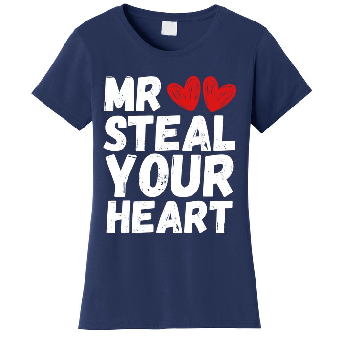 Funny Mr Steal Your Heart Valentines Day Boy Women's T-Shirt