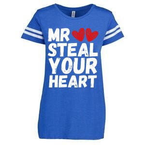 Funny Mr Steal Your Heart Valentines Day Boy Enza Ladies Jersey Football T-Shirt