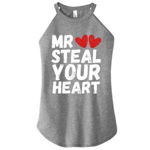 Funny Mr Steal Your Heart Valentines Day Boy Women's Perfect Tri Rocker Tank