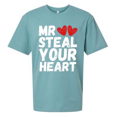 Funny Mr Steal Your Heart Valentines Day Boy Sueded Cloud Jersey T-Shirt