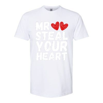 Funny Mr Steal Your Heart Valentines Day Boy Softstyle CVC T-Shirt