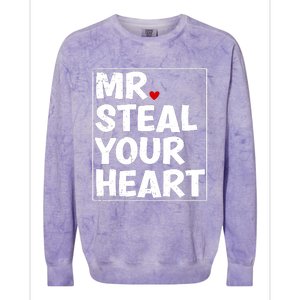 Funny Mr Steal Your Heart Valentines Day Colorblast Crewneck Sweatshirt