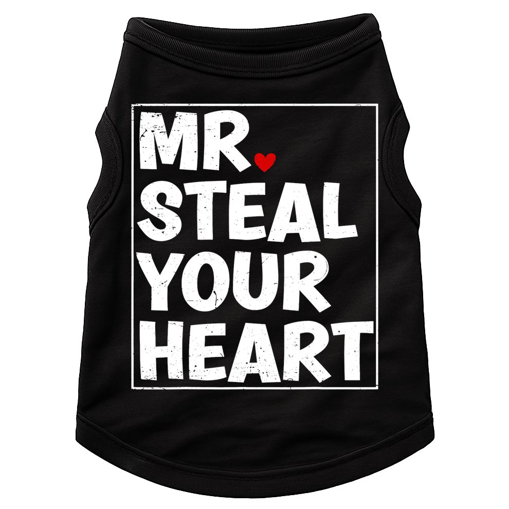 Funny Mr Steal Your Heart Valentines Day Doggie Tank