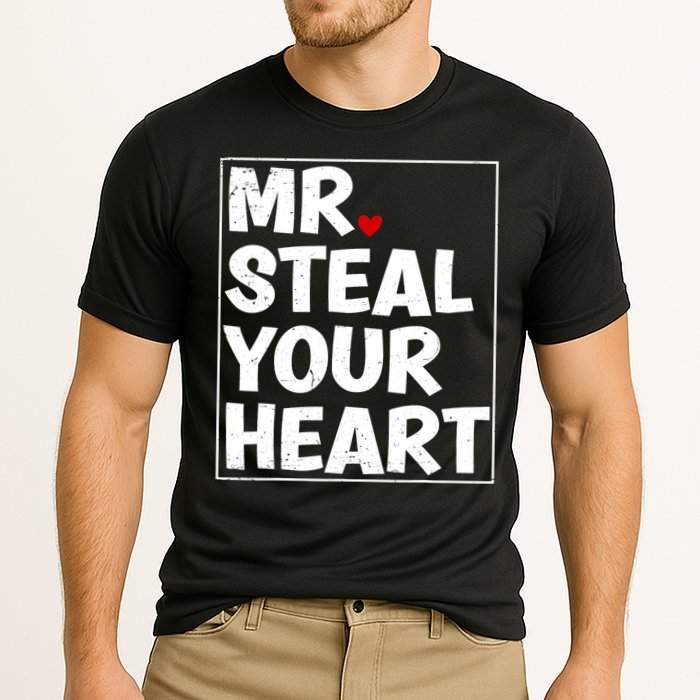 Funny Mr Steal Your Heart Valentines Day Cooling Performance Crew T-Shirt