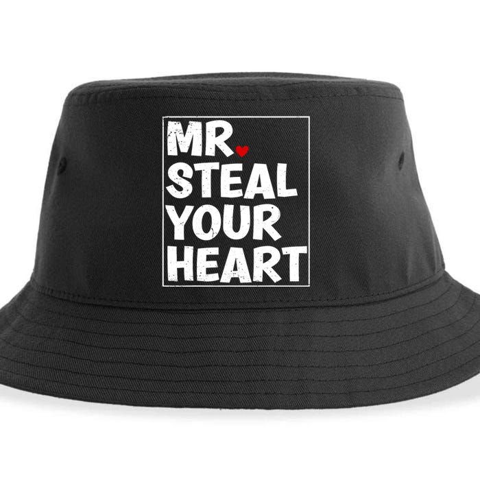 Funny Mr Steal Your Heart Valentines Day Sustainable Bucket Hat