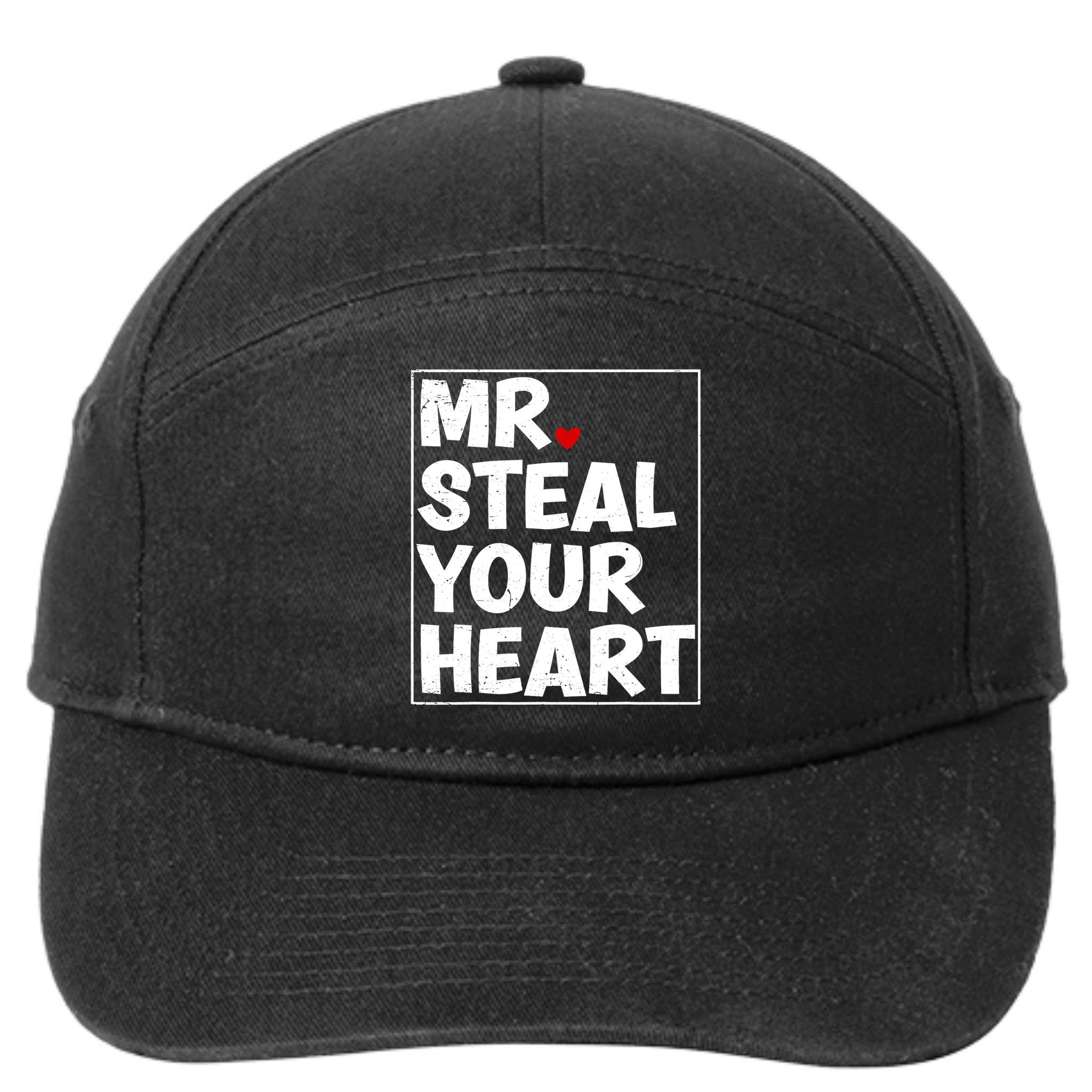 Funny Mr Steal Your Heart Valentines Day 7-Panel Snapback Hat