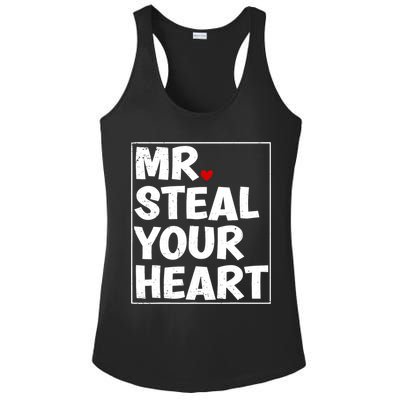 Funny Mr Steal Your Heart Valentines Day Ladies PosiCharge Competitor Racerback Tank