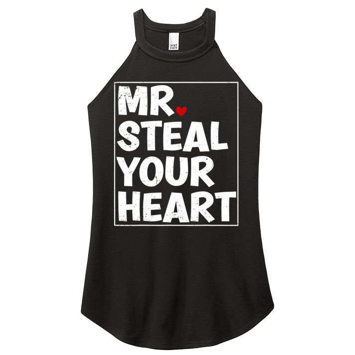 Funny Mr Steal Your Heart Valentines Day Women's Perfect Tri Rocker Tank