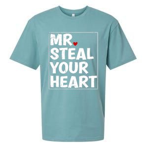 Funny Mr Steal Your Heart Valentines Day Sueded Cloud Jersey T-Shirt