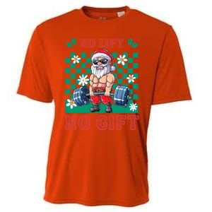 Funny Muscle Santa Lifting Christmas Ugly Christmas Gift Cooling Performance Crew T-Shirt