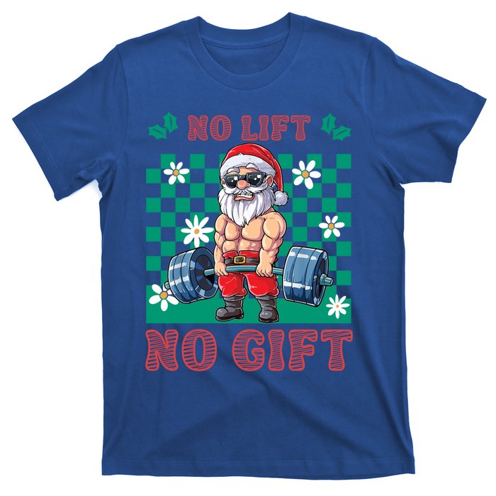 Funny Muscle Santa Lifting Christmas Ugly Christmas Gift T-Shirt