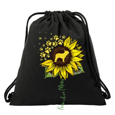 Frenchie Mom Sunflower French Bulldog Lover Gifts Dog Mama Drawstring Bag