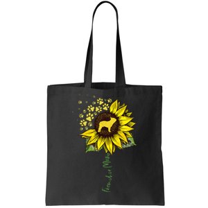 Frenchie Mom Sunflower French Bulldog Lover Gifts Dog Mama Tote Bag