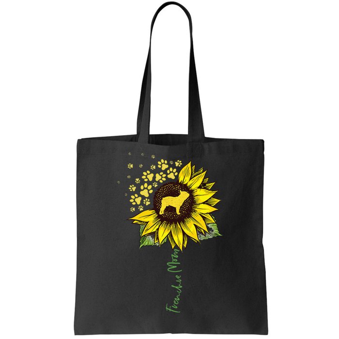 Frenchie Mom Sunflower French Bulldog Lover Gifts Dog Mama Tote Bag