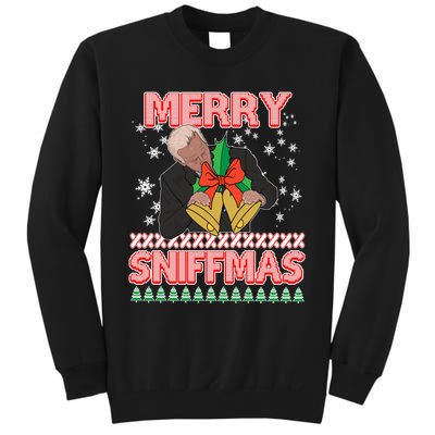 Funny Merry Sniffmas Xmas Anti Biden Ugly Christmas Sweatshirt