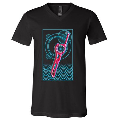 Futuristic Monado Sword V-Neck T-Shirt