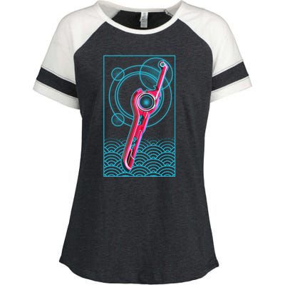 Futuristic Monado Sword Enza Ladies Jersey Colorblock Tee